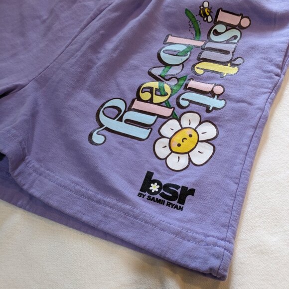 Lavender Soft Shorts with Fun Print- BSR by Samii Ryan - Picture 2 of 7